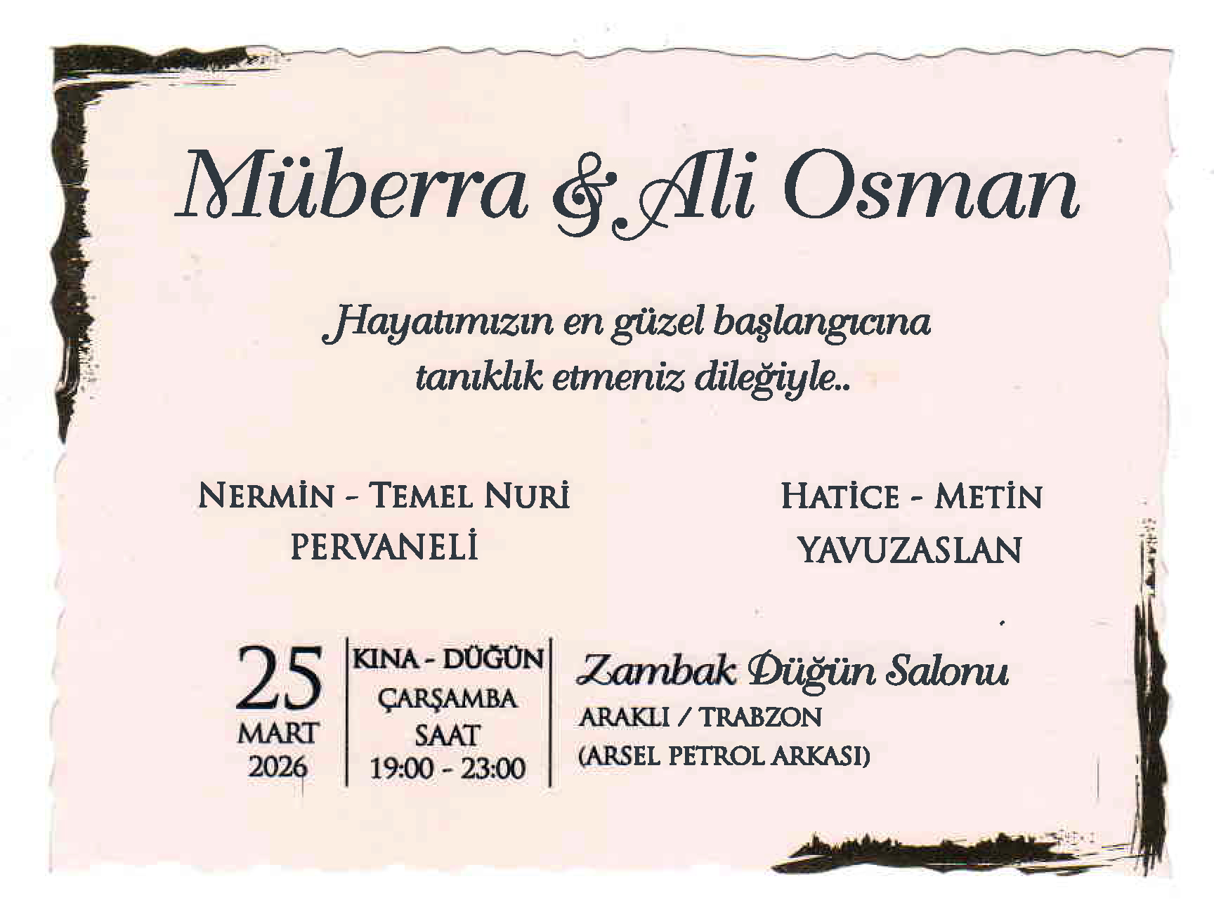 Müberra & Ali Osman çifti hayatlarını birleştiriyor
